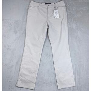 Gloria Vanderbilt Amanda Slim Corduroy Pants Beige Cream Women’s Size 16